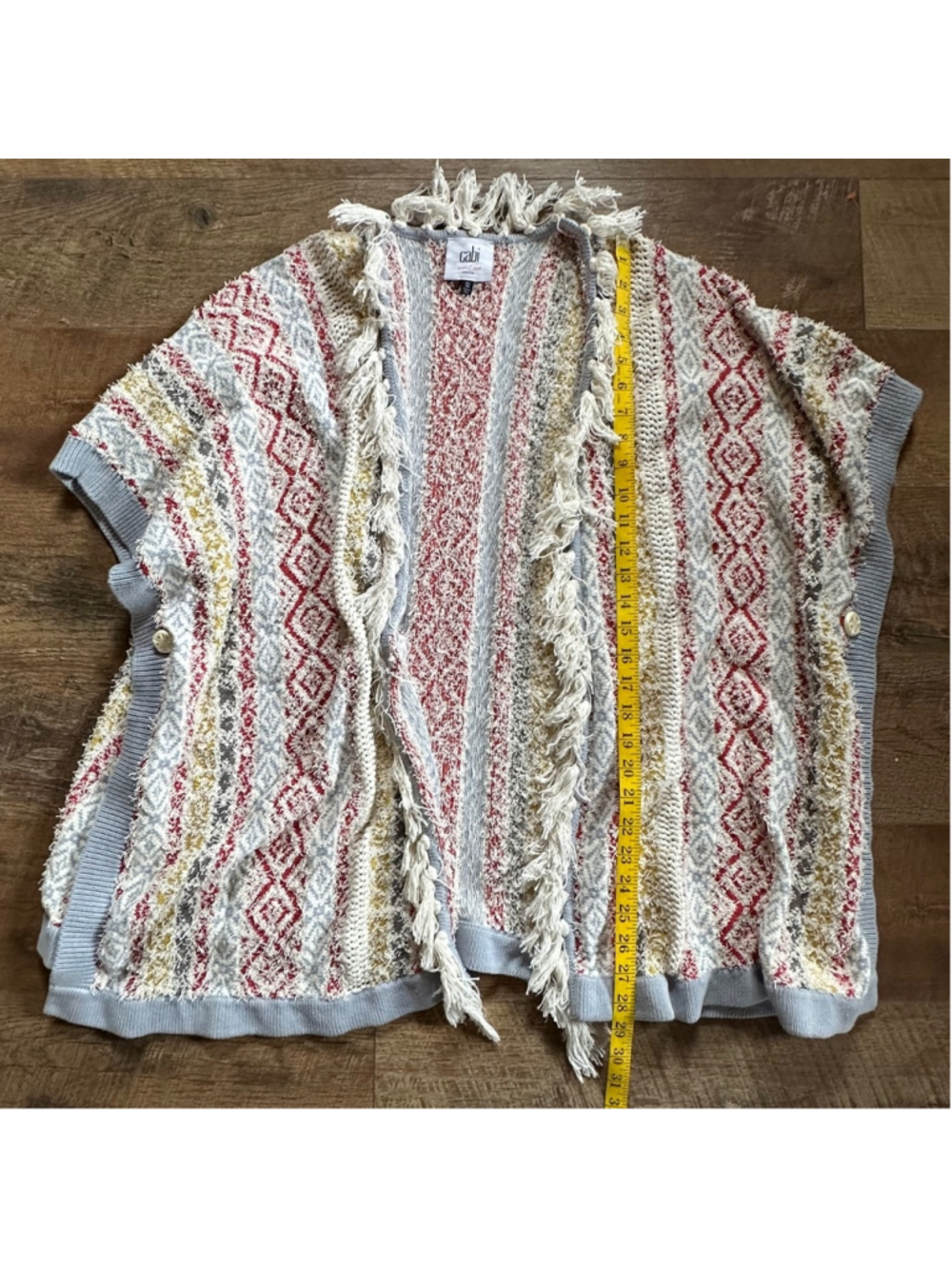 Women's Cabi Cardigan XS/S White Red Summer - Picture 2 of 6